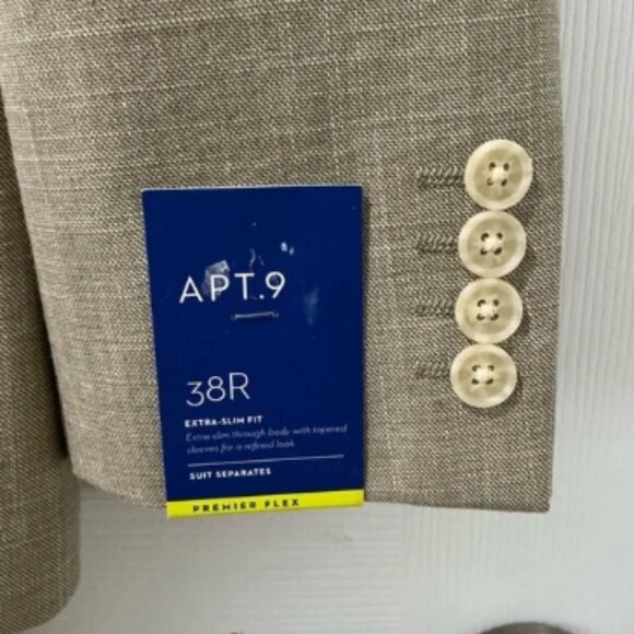 Apt. 9 Tan Suits Modern Formal Wear set pants blazer suit jacket - Picture 2 of 13
